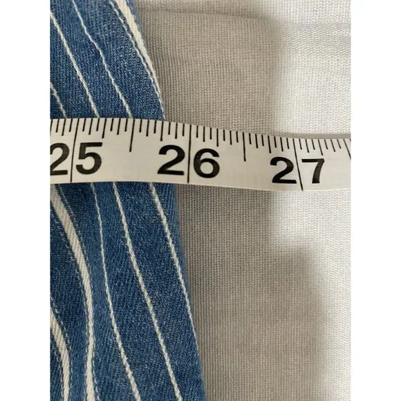 Old Navy women's Chambray cropped halter top blue and white Size medium - Picture 6 of 10